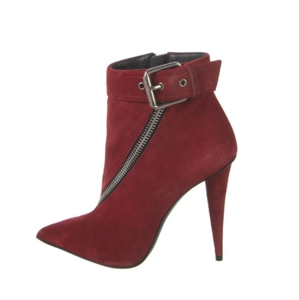 🩵 Giuseppe Zanotti 🩵 Suede Ankle Boots Red Size 37.5EU